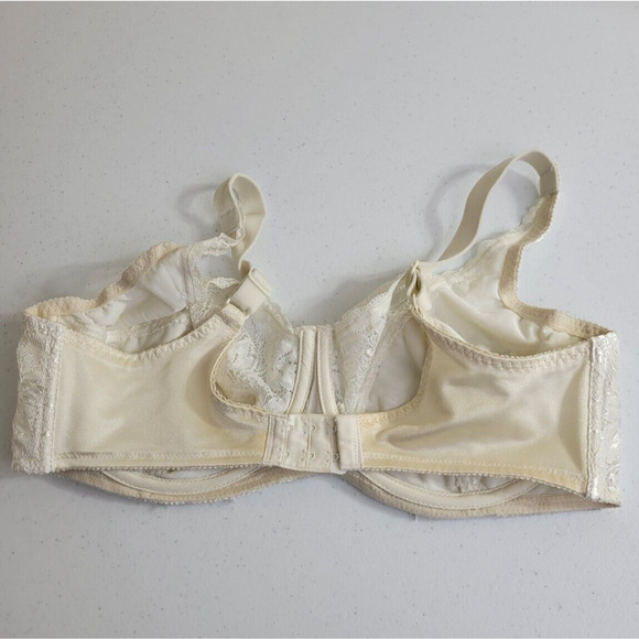 Vtg Velmont Woolite Ivory Lace Full Figure Adjustable Underwire Bra Size 38D - Picture 2 of 8